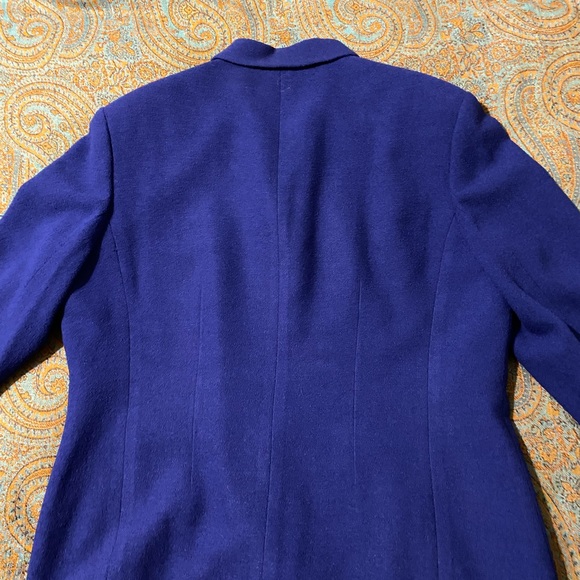 Sapphire Blue Emanuel Ungaro Jacket Sz 14 EURO Sz 48. Beautiful Cut!! - Picture 4 of 8